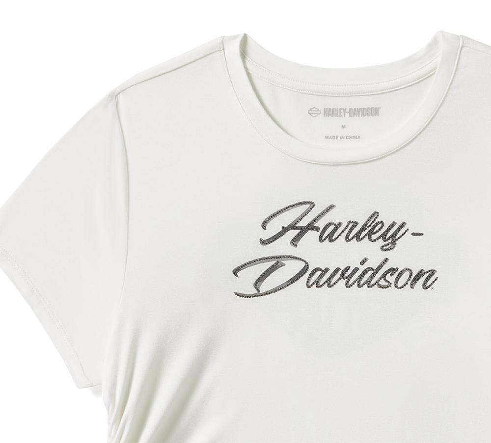 Harley Women's Essential Bling Ruched Short Sleeve Top