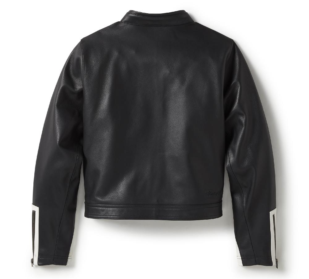 Harley Women's Essential Moto Blocked Leather Jacket