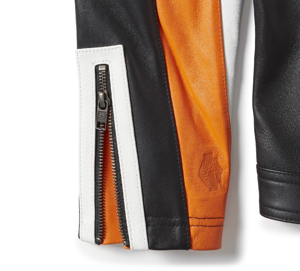 Harley Women's Essential Moto Blocked Leather Jacket