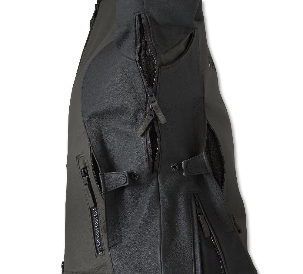 Harley Women's Gallun 2.0 H-D Triple Vent System Leather Riding Jacket