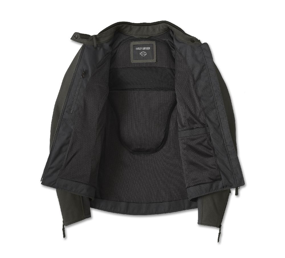 Harley Women's Gallun 2.0 H-D Triple Vent System Leather Riding Jacket