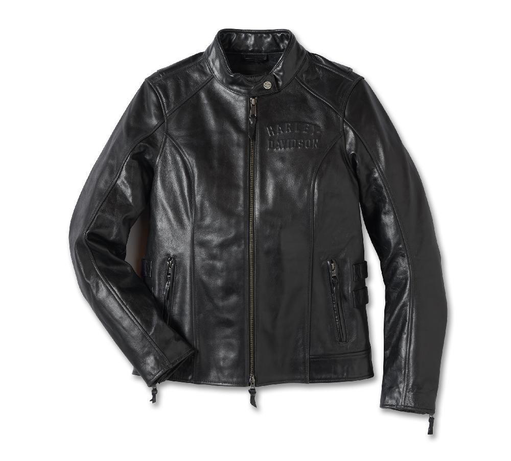 harley Women's H-D Flex Layering System Café Racer Leather Riding Jacket Outer Layer