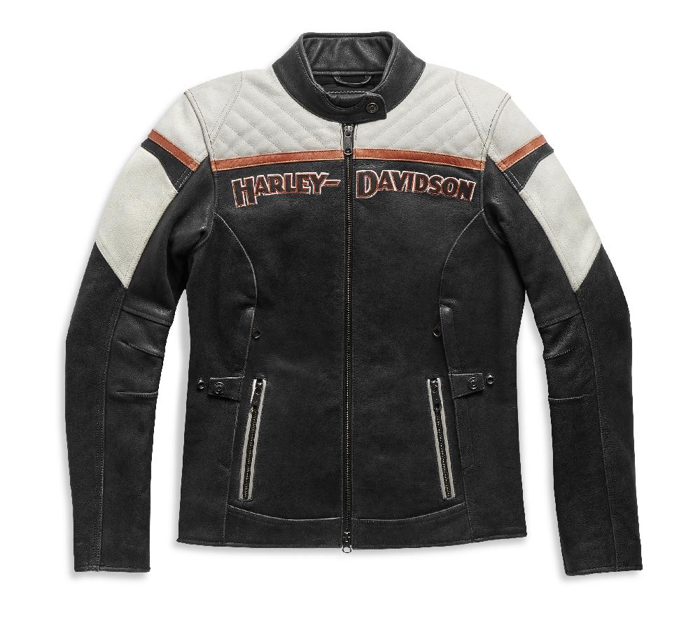 harley Women's H-D Triple Vent Miss Enthusiast II Leather Riding Jacket