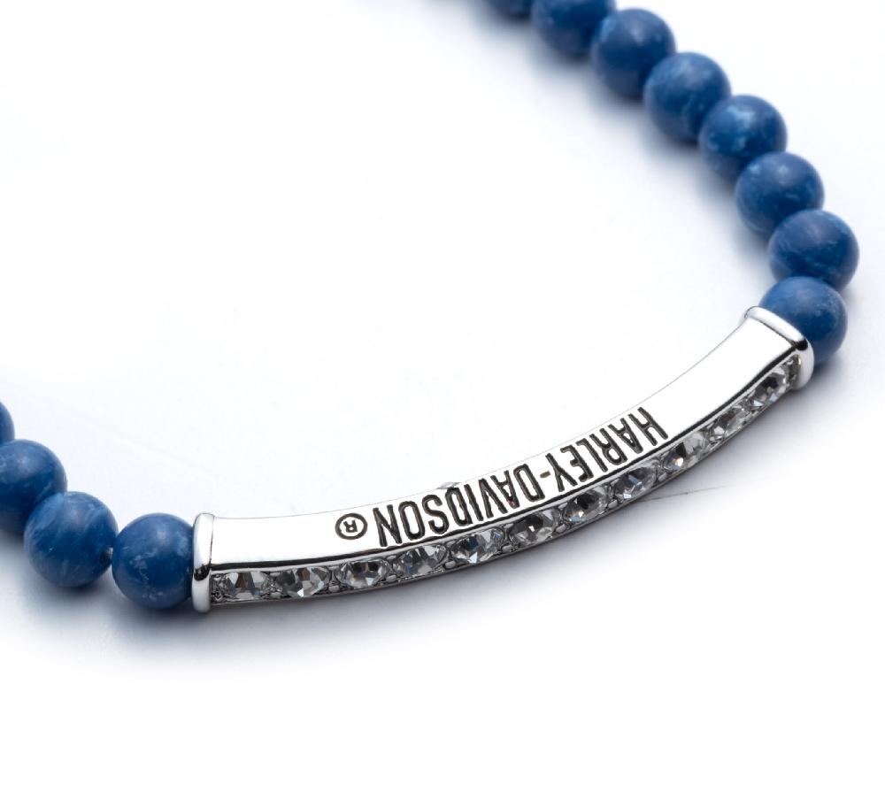 Harley Women's Harley-Davidson® Logo Bar Beaded Slider Bracelet