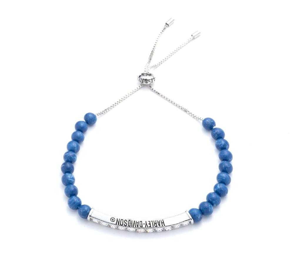 harley Women's Harley-Davidson® Logo Bar Beaded Slider Bracelet