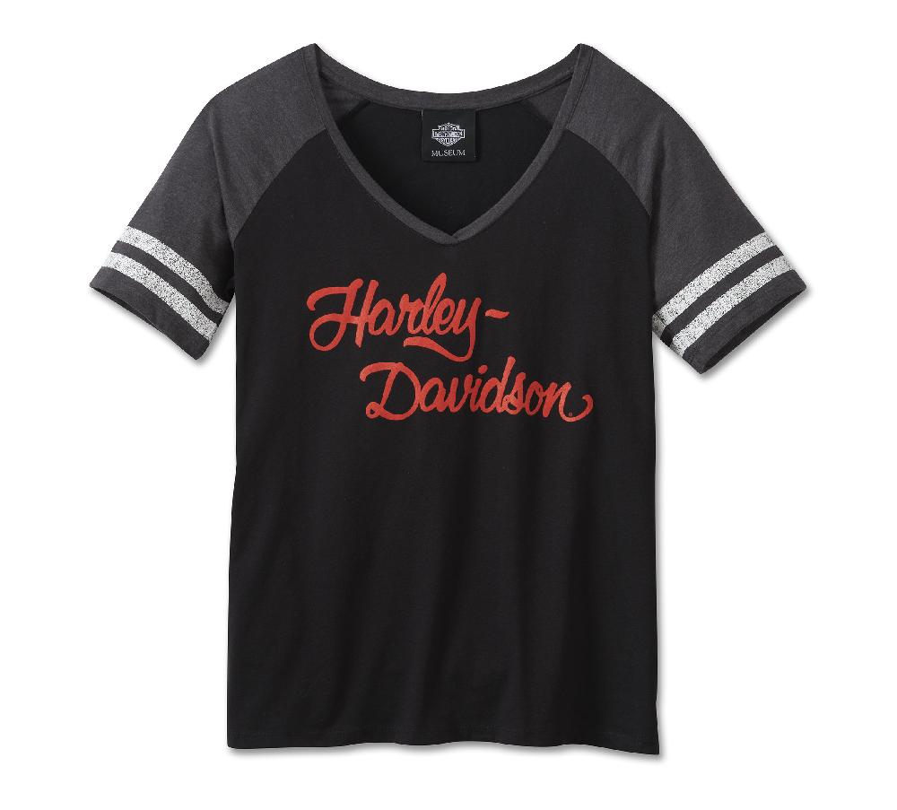 harley Women's Harley-Davidson Script Font Raglan Tee