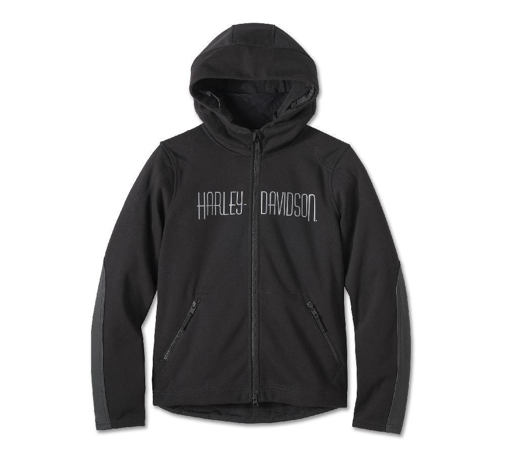 harley Women's Willie G Skull Graphic Deflector 2.0 Hooded Riding Fleece