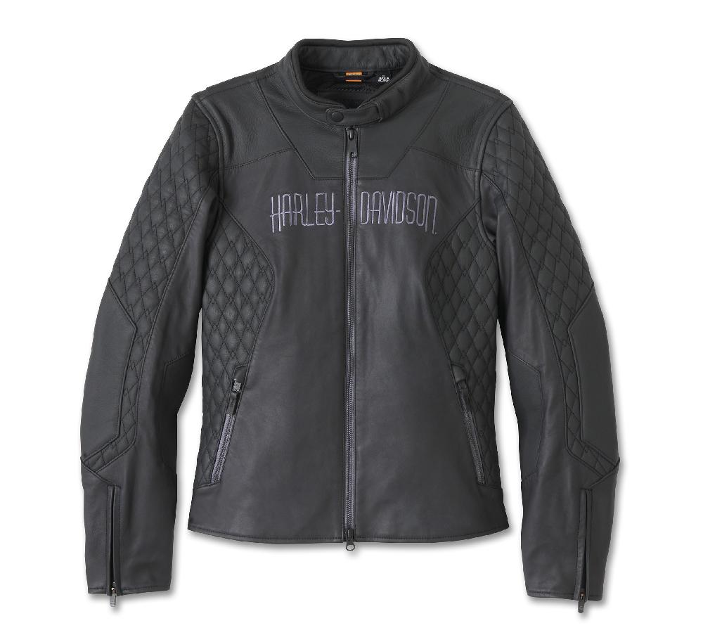 harley Women's Willie G Skull Graphic Leather Riding Jacket