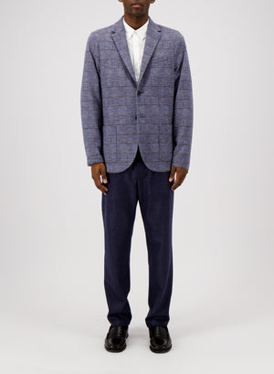 Harris Wharf London Blazer P.o.w. Crafted With Loro Piana Fabric Denim Pl08 Tmpl