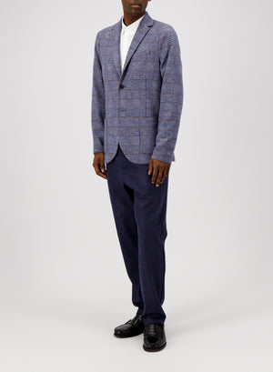 Harris Wharf London Blazer P.o.w. Crafted With Loro Piana Fabric Denim Pl08 Tmpl