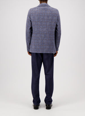 Harris Wharf London Blazer P.o.w. Crafted With Loro Piana Fabric Denim Pl08 Tmpl