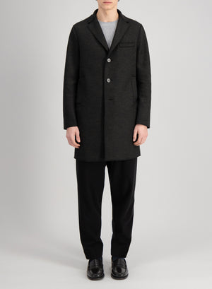 Harris Wharf London Boxy Coat Jacquard Moss Herringbone Hc04 Tmhc