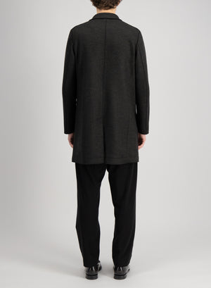 Harris Wharf London Boxy Coat Jacquard Moss Herringbone Hc04 Tmhc