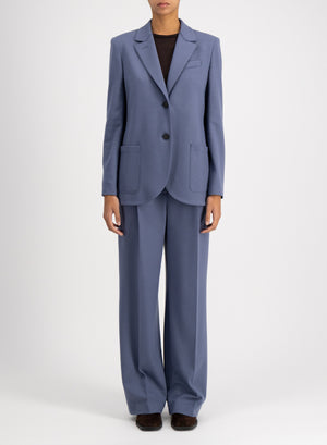 Harris Wharf London Boyfriend Blazer With Shoulder Pads Superfine Merino New Denim 375 Mym