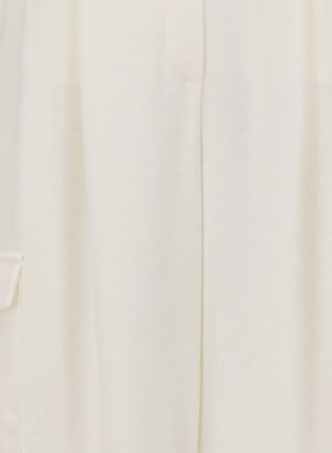 Harris Wharf London Cargo Trousers Superfine Merino Off White 101 Mym