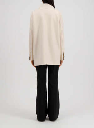 Harris Wharf London Chore Jacket Light Pressed Wool Cream 412 Tmlx