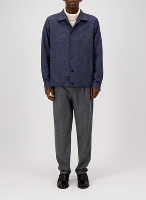 Harris Wharf London Coach Jacket Donegal Dark Blue Dh03 Tmdh