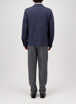 Harris Wharf London Coach Jacket Donegal Dark Blue Dh03 Tmdh