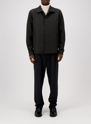 Harris Wharf London Coach Jacket Jacquard Moss Herringbone Hc04 Tmhc