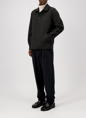 Harris Wharf London Coach Jacket Jacquard Moss Herringbone Hc04 Tmhc