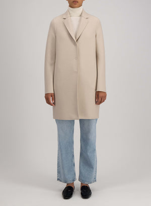 Harris Wharf London Cocoon Coat Pressed Wool Cream 412 Tmlk