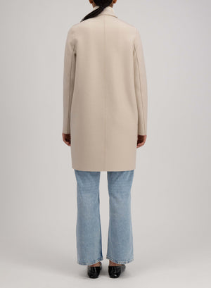 Harris Wharf London Cocoon Coat Pressed Wool Cream 412 Tmlk