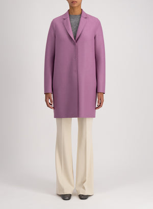 Harris Wharf London Cocoon Coat Pressed Wool Mulberry 581 Tmlk