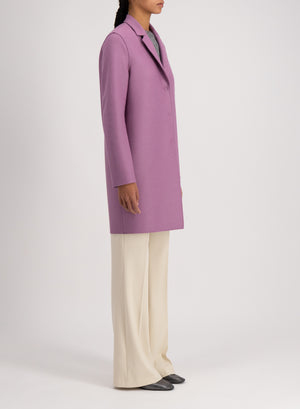 Harris Wharf London Cocoon Coat Pressed Wool Mulberry 581 Tmlk