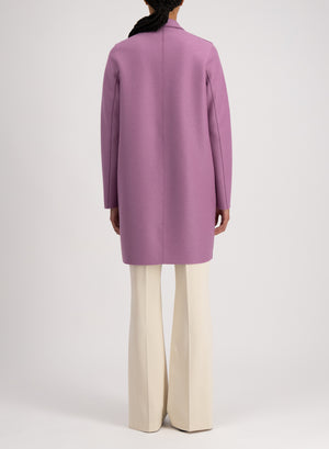 Harris Wharf London Cocoon Coat Pressed Wool Mulberry 581 Tmlk