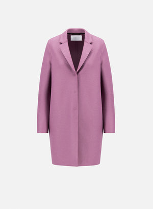harris wharf london Cocoon coat pressed wool mulberry 581 tmlk