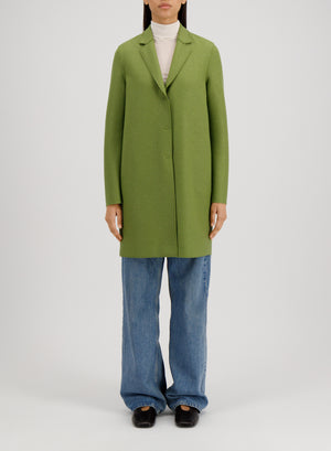 Harris Wharf London Cocoon Coat Pressed Wool Peridot 613 Tmlk