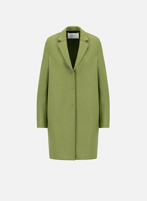 harris wharf london Cocoon coat pressed wool peridot 613 tmlk