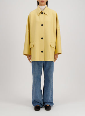 Harris Wharf London Country Cape Pressed Wool Custard 211 Tmlk
