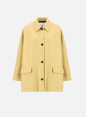 harris wharf london Country cape pressed wool custard 211 tmlk