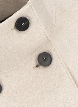 Harris Wharf London Cropped Funnel Jacket Pressed Wool Almond 120 Tmlk