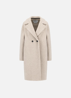 harris wharf london Dropped shoulder coat bouclé almond 120 tmwe