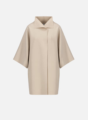 harris wharf london Kimono mantle pressed wool almond 120 tmlk