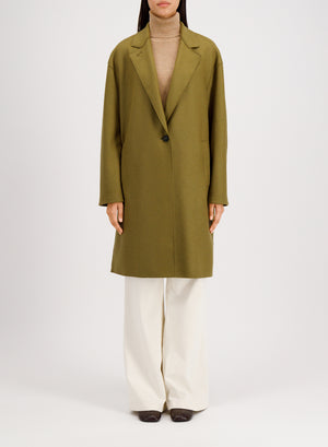 Harris Wharf London Oversized Coat Cashmere Blend Olive 633 Tmps