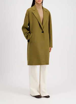 Harris Wharf London Oversized Coat Cashmere Blend Olive 633 Tmps