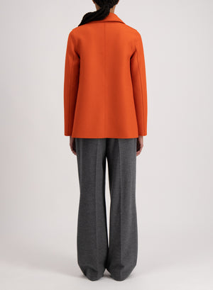 Harris Wharf London Peacoat Pressed Wool Red Orange 239 Tmlk