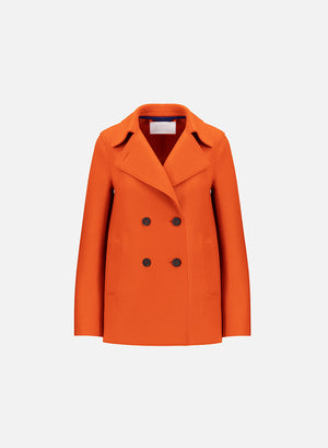harris wharf london Peacoat pressed wool red orange 239 tmlk