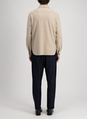 Harris Wharf London Shirt Jacket Flannel Cashmere Crafted With Loro Piana Fabric Almond 120 Tmpk