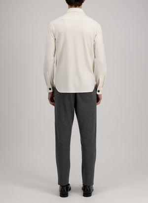 Harris Wharf London Shirt Jacket Superfine Merino Off White 101 Tmym