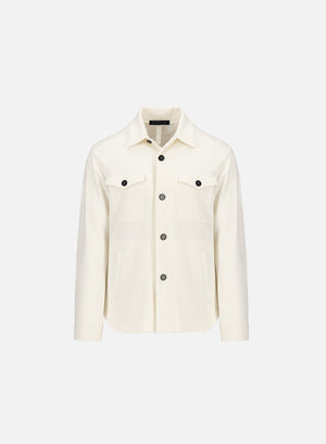 harris wharf london Shirt jacket superfine merino off white 101 tmym harris wharf london Shirt jacket superfine merino off white 101 tmym