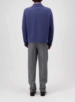 Harris Wharf London Western Jacket Boiled Wool New Denim 375 Tmlc