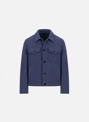 harris wharf london Western jacket boiled wool new denim 375 tmlc harris wharf london Western jacket boiled wool new denim 375 tmlc