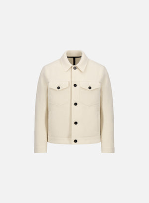 harris wharf london Western jacket boiled wool off white 101 tmlc harris wharf london Western jacket boiled wool off white 101 tmlc