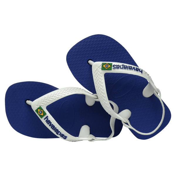 Havaianas Baby Brazil Logo Flip Flop Sandals Marine Blue