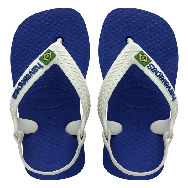 Havaianas Baby Brazil Logo Flip Flop Sandals Marine Blue