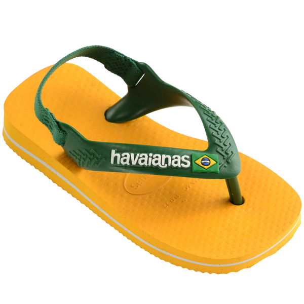 Havaianas Baby Brazil Logo Flip Flop Sandals Pop Yellow/Amazon